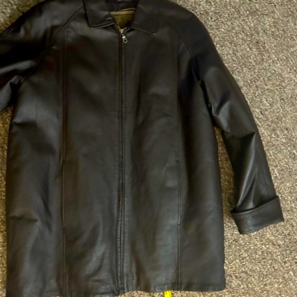 Midnight Velvet women’s soft leather zip Rabbit Fur Collar jacket X-Large #87709 - Picture 9 of 14